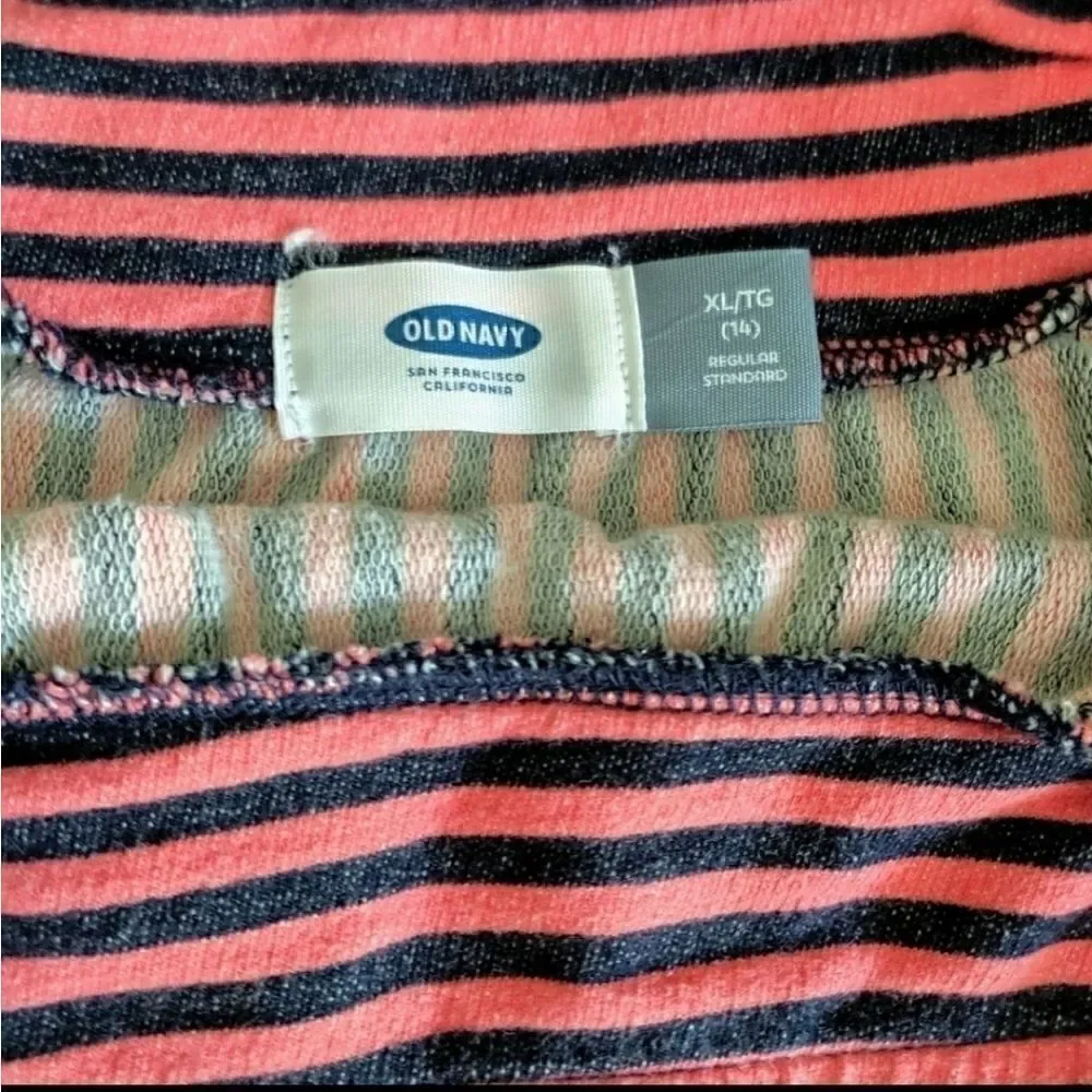 Old Navy Cotton Stripe Pink Girl's Skirt